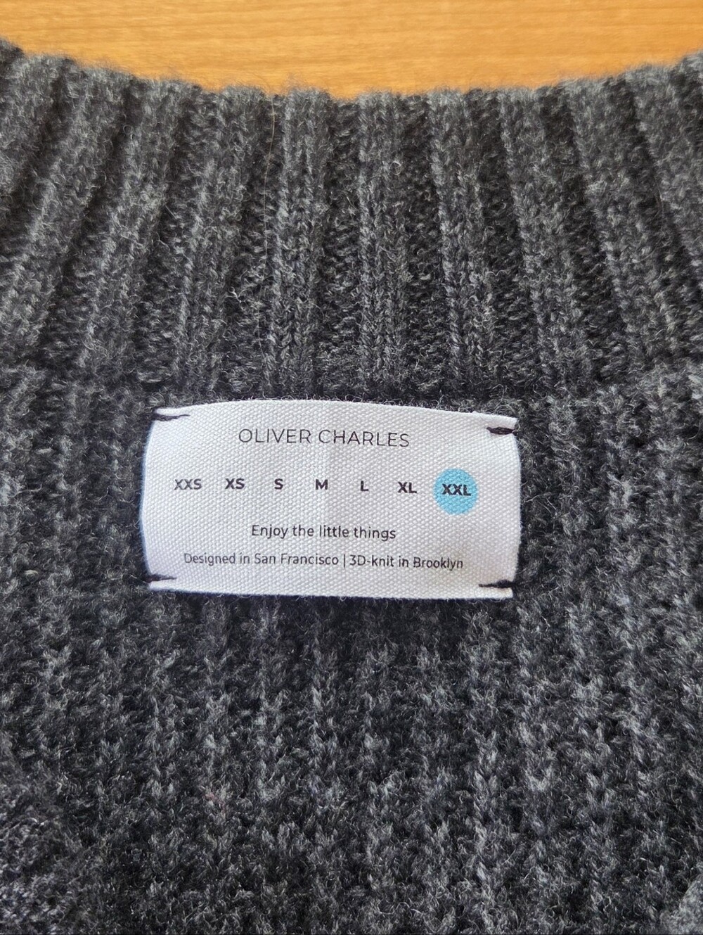 Oliver Charles Waffle Polo Dark Gray Women - Picture 2 of 2
